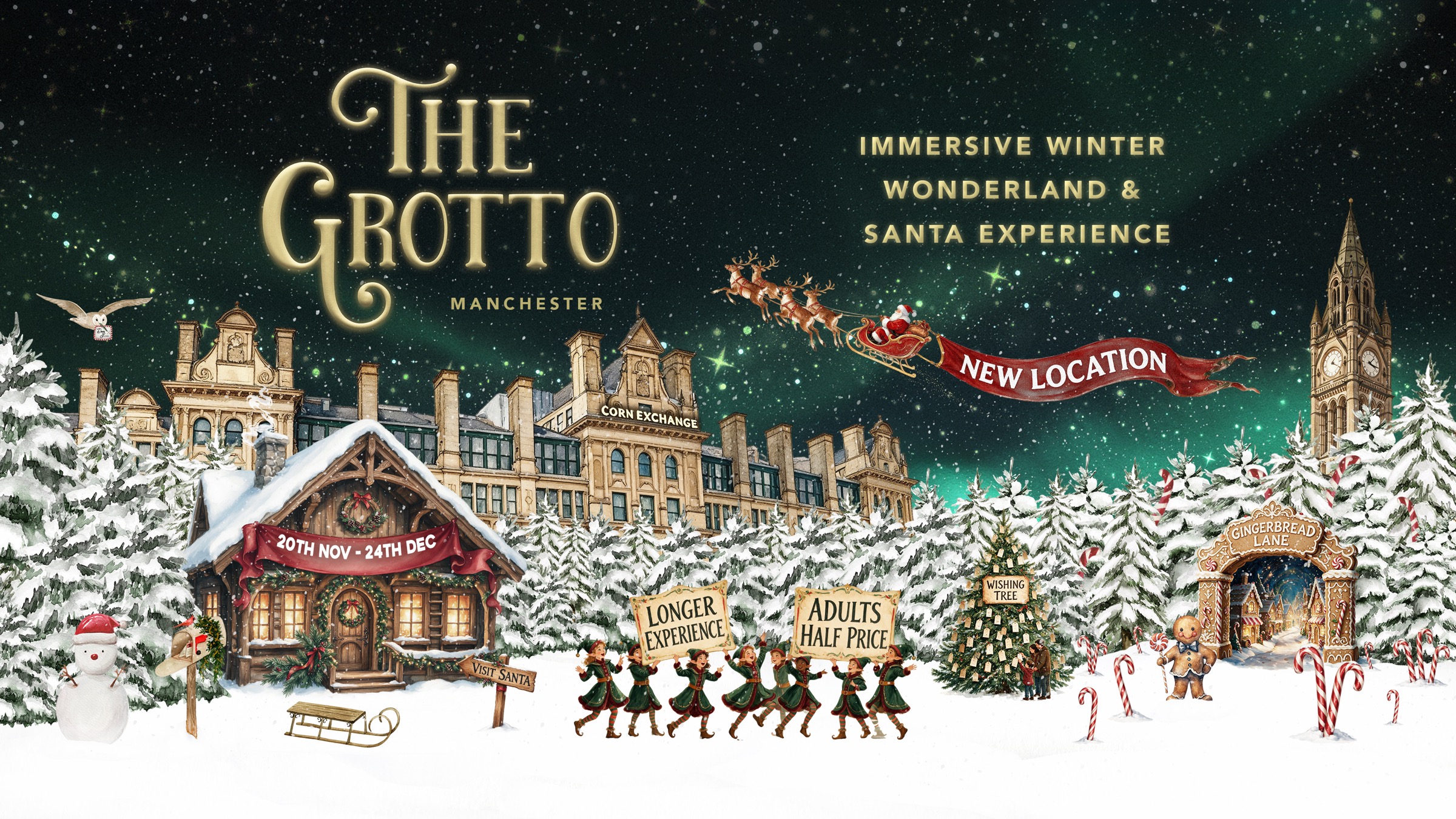 The Grotto Manchester 2026 at the Corn Exchange, 20 November to 24 December