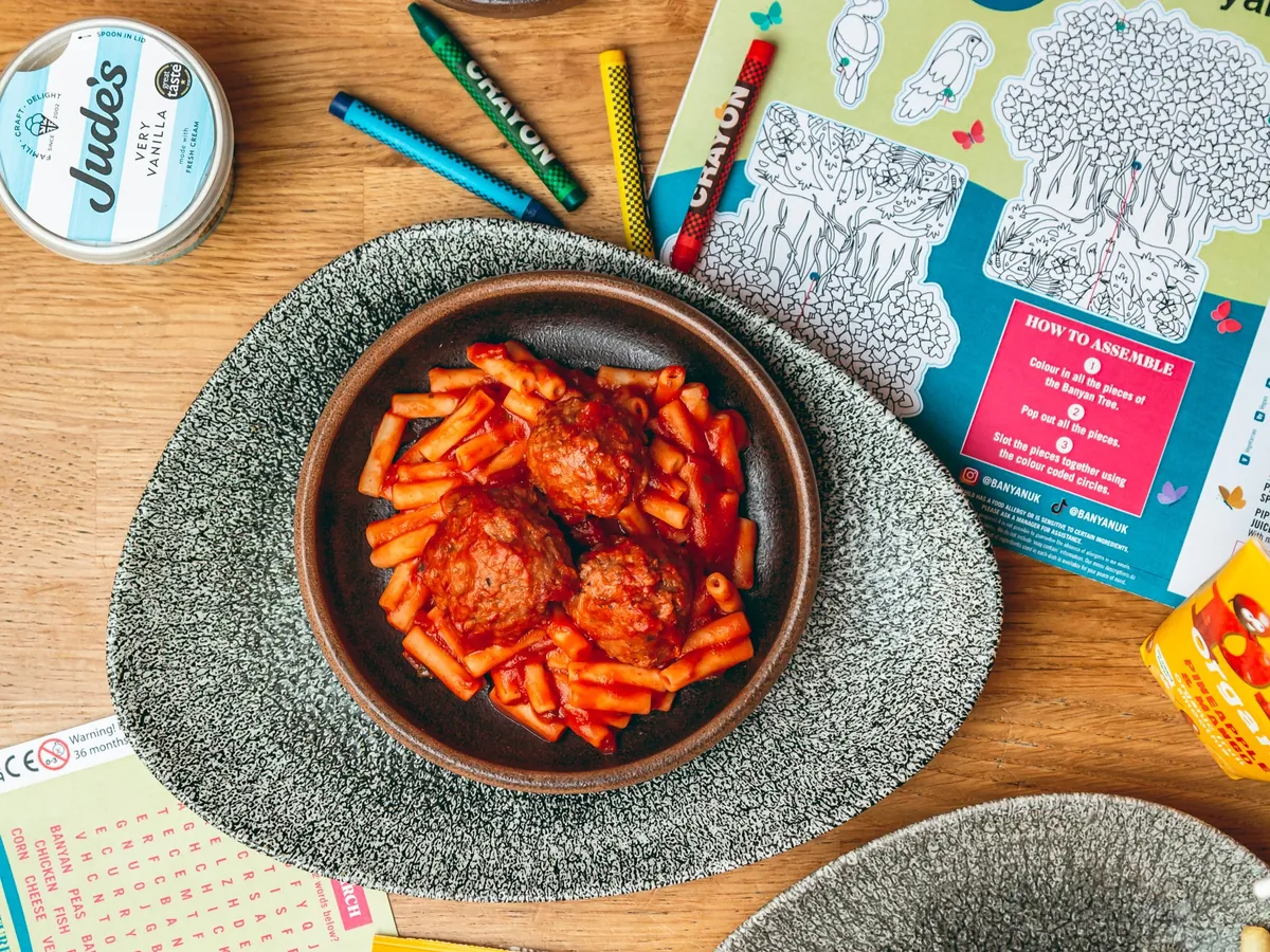 Meatballs and pasta from the Banyan kids menu